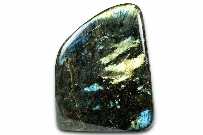 Flashy, Free-Standing Polished Labradorite - Madagascar #325160